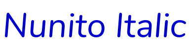 Nunito Italic font
